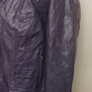 Purple leather jacket